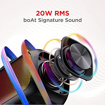 Picture of boAt Stone Symphony with RGB LEDs 20 W Bluetooth Speaker  (Midnight Black, Stereo Channel)