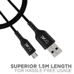 boAt Micro USB Cable 1.5 m Micro USB150  (Compatible with Mobiles, Tablets, Gaming Console, Black ) की तस्वीर