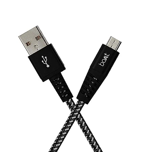 Picture of boAt Micro USB Cable 2.4 A 1.5 m Micro USB 500 Black 1.5m