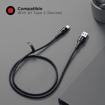 Picture of boAt USB Type C Cable 3 A 1.5 m Type C 600 Stress Resistant,Auto Disconnecting Cable with LED Indicator, 3A  (Compatible with Mobile, Tablet, Laptop, Mecurial Black)