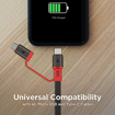 Picture of boAt Micro USB Cable 1.5 mm Deuce USB 500 Stress Resistant,2-in-1 MicroUSB+Type-C Cable, 6.5A Fast Charging  (Compatible with Mobile and Tablet, Rebellious Black)