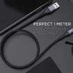 Picture of boAt LTG 550v3 Lightning Apple MFi Certified Cable with Spaceship Grade Aluminium Housing,Stress Resistance, Rapid 2.4A Charging & 480mbps Data Sync, 1m Length & 10000+ Bends Lifespan(Mercurial Black)