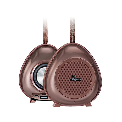 FINGERS Brownie2 Portable Speaker (15 Hours Playback | Bluetooth, FM Radio, USB, MicroSD, AUX) की तस्वीर