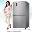 LG 687 L Frost Free Side by Side Refrigerator with with Smart ThinQ(WiFi Enabled)  (Shiny Steel/Platinum Silver3, GC-B247SLUV) की तस्वीर