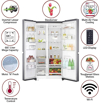 Picture of LG 687 L Frost Free Side by Side Refrigerator with with Smart ThinQ(WiFi Enabled)  (Shiny Steel/Platinum Silver3, GC-B247SLUV)