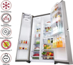 LG 668 L Frost Free Side by Side Refrigerator with with Instaview and Smart ThinQ(WiFi Enabled)  (Matt Black, GC-X247CQAV) की तस्वीर