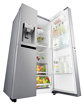 Picture of LG 668 L Frost Free Side by Side Refrigerator with with Hygiene Fresh+ and Smart ThinQ(WiFi Enabled)  (Platinum Silver 3, GC-L247CLAV)