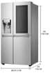 Picture of LG 668 L InstaView Door-in-Door Wi-Fi Inverter Side-by-Side Refrigerator (GC-X247CSAV, Noble Steel)