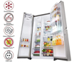 Picture of LG 668 L InstaView Door-in-Door Wi-Fi Inverter Side-by-Side Refrigerator (GC-X247CSAV, Noble Steel)