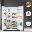 Picture of LG 688 L Frost-Free Smart Inverter Compressor Side-By-Side Refrigerator (GC-B257KQDV, Dark Graphite Steel, Multi Digital Sensors and Express Freezing, 2022 Model)