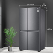 Picture of LG 688 L Frost-Free Smart Inverter Compressor Side-By-Side Refrigerator (GC-B257KQDV, Dark Graphite Steel, Multi Digital Sensors and Express Freezing, 2022 Model)