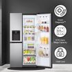 Picture of LG 674 L Frost Free Side by Side Refrigerator with Smart Inverter Compressor ThinQ (Wi-Fi)� | DoorCooling+, Hygiene Fresh+, Water and Ice Dispenser  (Platinum Silver III, GC-L257SL4L)