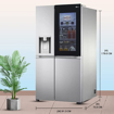 Picture of LG 674 L Frost-Free Inverter Linear Compressor Wi-Fi Side-By-Side Refrigerator (GC-X257CSES, Noble Steel, Door Cooling+, Hygiene Fresh+, Water and Ice Dispenser with UV Nano, 2022 Model)