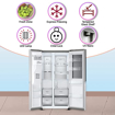 Picture of LG 674 L Frost-Free Inverter Linear Compressor Wi-Fi Side-By-Side Refrigerator (GC-X257CSES, Noble Steel, Door Cooling+, Hygiene Fresh+, Water and Ice Dispenser with UV Nano, 2022 Model)