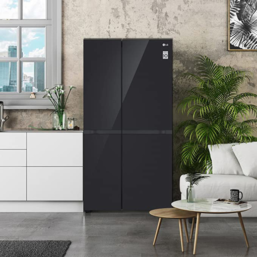 Picture of LG 694 L Frost Free Smart Inverter Side-by-Side Refrigerator (GC-B257UGBM, Black Mirror | Door Cooling+ & Hygiene Fresh+)