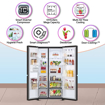 Picture of LG 694 L Frost Free Smart Inverter Side-by-Side Refrigerator (GC-B257UGBM, Black Mirror | Door Cooling+ & Hygiene Fresh+)