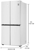 Picture of LG 595 L Direct Cool Side by Side Refrigerator  (Linen White, GC-M22FAGPL)