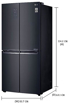 Picture of LG 594 L Frost-Free Inverter Linear Wi-Fi Side-By-Side Refrigerator (GC-B22FTQPL, Matte Black, Hygiene Fresh+ | Door Cooling+)