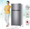 Picture of LG 547 L Frost Free Double Door 3 Star Refrigerator with with Door Cooling and Smart ThinQ(WiFi Enabled)  (Platinum Silver III, GN-H702HLHQ)