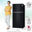 Picture of LG 547 L Frost Free Double Door 2 Star Refrigerator with with Door Cooling  (Black Glass, GN-C702SGGU)