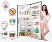 Picture of LG 630 L Frost Free Double Door 3 Star Refrigerator  (Platinum Silver 3, GR-H812HLHQ)