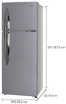 Picture of LG 291 L Frost Free Double Door 2 Star Refrigerator  (Shiny Steel, GL-C322KPZY)