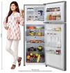 Picture of LG 291 L Frost Free Double Door 2 Star Refrigerator  (Shiny Steel, GL-C322KPZY)