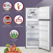 Picture of LG 360 L 2 Star Frost-Free Smart Inverter Double Door Refrigerator (GL-D382SDSY, Dazzle Steel, Door Cooling+ & Multi Air Flow, 2022 Model)