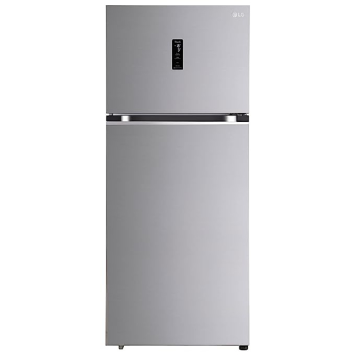 Picture of LG 380 L 3 Star Frost-Free Smart Inverter Wi-Fi Double Door Refrigerator (GL-T412VPZX, Shiny Steel, Convertible & Door Cooling+, Gross Volume- 408 L)