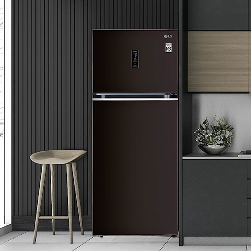 Picture of LG 398 L 3 Star Frost-Free Smart Inverter Wi-Fi Double Door Refrigerator (GL-T422VRSX, Russet Sheen, Convertible & Door Cooling+, Gross Volume – 423 Ltr.)