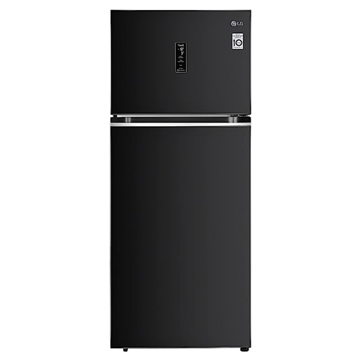 LG 380 L 3 Star Frost-Free Smart Inverter Wi-Fi Double Door Refrigerator (GL-T412VESX, Ebony Sheen, Convertible & Door Cooling+, Gross Volume- 408 L) की तस्वीर