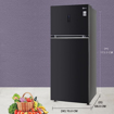 Picture of LG 380 L 3 Star Frost-Free Smart Inverter Wi-Fi Double Door Refrigerator (GL-T412VESX, Ebony Sheen, Convertible & Door Cooling+, Gross Volume- 408 L)