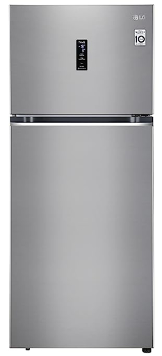 LG 423 L Frost Free Double Door Top Mount 3 Star Convertible Refrigerator  (Shiny Steel, GL-T422VPZX) की तस्वीर