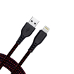 ERD Lightning Cable 1 m UC 78 Braided IP5 Data Cable  (Compatible with Iphone Devices, Grey&Black, One Cable) की तस्वीर