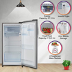 Picture of LG 204 L 5 Star Inverter Direct-Cool Single Door Refrigerator (GL-B211HPZZ, Shiny Steel, With Smart Connect & Fast Ice Making, 2022 Model)