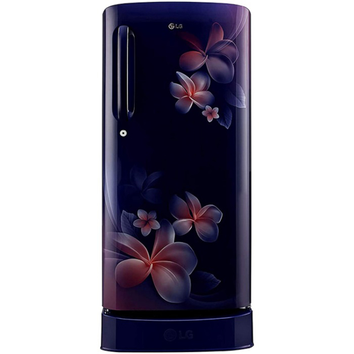 Picture of LG 185 L Direct Cool Single Door 4 Star Refrigerator with Base Drawer with Smart Connect, Fastest Ice Making, Moist 'N' Fresh & Smart Inverter Compressor  (Blue Plumeria, GL-D201ABPY)