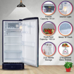 Picture of LG 190 L Direct Cool Single Door 5 Star Refrigerator with Base Drawer with Smart Inverter Compressor  (Blue Charm, GL-D201ABCZ)