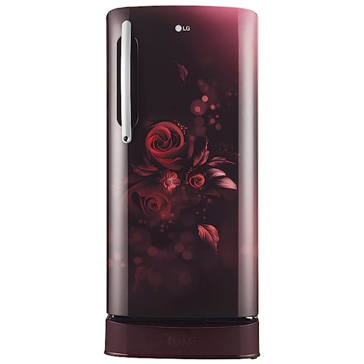 Picture of LG 201 L Direct Cool Single Door 5 Star Refrigerator with Base Drawer  (Scarlet Euphoria, GL-D211HSEZ)