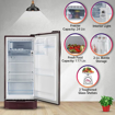 Picture of LG 201 L Direct Cool Single Door 5 Star Refrigerator with Base Drawer  (Scarlet Euphoria, GL-D211HSEZ)