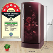 LG 201 L Direct Cool Single Door 5 Star Refrigerator with Base Drawer  (Scarlet Euphoria, GL-D211HSEZ) की तस्वीर