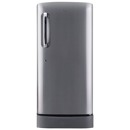 Picture of LG 205 L Direct Cool Single Door 3 Star Refrigerator with Base Drawer  (Shiny Steel, GL-D221APZD)