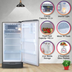 Picture of LG 205 L Direct Cool Single Door 3 Star Refrigerator with Base Drawer  (Shiny Steel, GL-D221APZD)