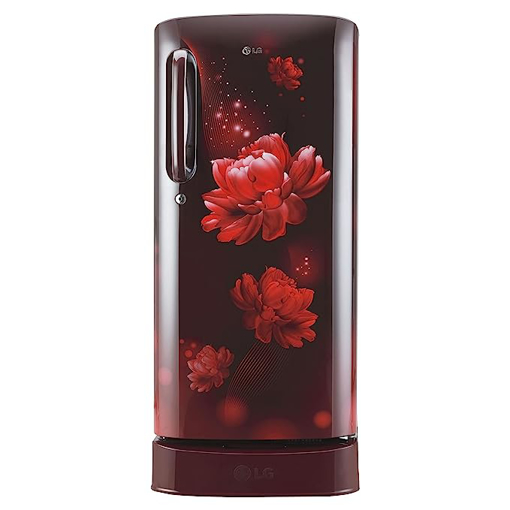 Picture of LG 190 L Direct Cool Single Door 3 Star Refrigerator with Base Drawer  (Scarlet Charm, GL-D201ASCZ)