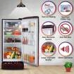 Picture of LG 190 L Direct Cool Single Door 3 Star Refrigerator with Base Drawer  (Scarlet Charm, GL-D201ASCZ)