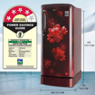 Picture of LG 190 L Direct Cool Single Door 4 Star Refrigerator with Base Drawer  (Scarlet Charm, GL-D201ASCY)