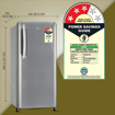 Picture of LG 215 L Direct Cool Single Door 3 Star Refrigerator  (Shiny Steel, GL-B221APZD)