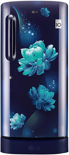 LG 205 L Direct Cool Single Door 4 Star Refrigerator with Base Drawer  (Blue Charm, GL-D221ABCY) की तस्वीर