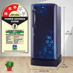 Picture of LG 215 L Direct Cool Single Door 3 Star Refrigerator with Base Drawer  (Blue Quartz, GL-D221ABQD)