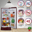 Picture of LG 215 L Direct Cool Single Door 3 Star Refrigerator with Base Drawer  (Scarlet Quartz, GL-D221ASQD)