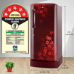 Picture of LG 215 L Direct Cool Single Door 3 Star Refrigerator with Base Drawer  (Scarlet Quartz, GL-D221ASQD)